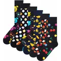 HAPPY SOCKS Happy Socks Unisex Socken, 6er Pack - Classic, Muster, Baumwollmischung, gemischte Farben