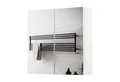 Mondeer Badezimmerspiegelschrank Badezimmerspiegel Hängeschrank, Wandschrank, mit 2 Türen 45 x 12.9 x 45 cm, Weiß