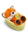 NICI Kuscheltier Fuchs 12cm schlafend im Körbchen orange Plüschtier weich 61581
