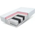 Matratze 90x200 cm MEMORY DUO Höhe 27 cm 7 Zonen Visco Memory Taschenfederkern H2 und H3 Premium Bezug