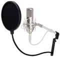 Studiomikrofon Großmembran Mikro Kondensator Recording Mic Popschutz Set Silber