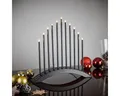 MeLiTec Fensterleuchter SL30-2, LED, Lichterbogen, Schwibbogen, Advent, Weihnachtsleuchter, Stimmungsleuchte, Brücke, Schwarz, Stecker, XMAS