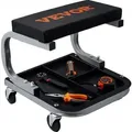 VEVOR KFZ Werkstatt Rollbrett Werkstattliege, Montageliege Werkstatthocker 36 x 36 x 36 cm Montagerollbrett mit 36 x 18 x 4 cm Sitz, Stahl + PU