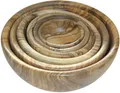 BERARD FRANCE 1892 Schüssel, Massivholz, (6-tlg), Olivenholz, Ø 5-17 cm, handgefertigt