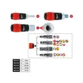 3in1 Universal-Druckluft-Sicherheitskupplung 9 mm mit Schlauchtülle 999.9101