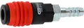 KS TOOLS 3in1 Universal-Druckluft-Sicherheitskupplung, 9 mm mit Schlauchtülle