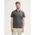 TOM TAILOR Poloshirt Poloshirts Piqué Poloshirt aus Baumwolle grau XXL
