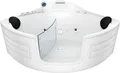 Whirlpool Pool Badewanne Eckwanne Wanne W70H 150x150cm mit Tür Walk-in-Pool