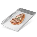 Yourkon Plancha 34 x 48 x 4 cm Edelstahl V2A 4mm Stark Edelstahl Grillplatte passend für Genesis II & Broil King Imperial/Regal
