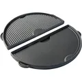 Big Green Egg Halbrunde Grillplatte aus Gusseisen L, anthrazit