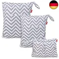 Wetbag Stoffwindeln, Wickeltasche Baby Wiederverwendbar, 3 Stücke Nasstasche Sto