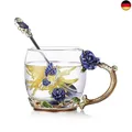 3D Emaille Schmetterling Rose Tasse | Geschenk | Frauen | Freundin | Mama | Oma