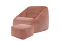 icon Sitzsack Riesen Sessel aus Cord Flauschig „Natalia" mit Hocker (Spar-Set, 1 x Sitzsack-Sessel, 1 x Fußhocker), Sitzsack XXL, Made in Germany, für Erwachsene & Kinder, für Wohnzimmer