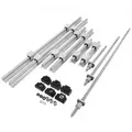 VEVOR Linearschiene SBR20, Linearlager-Gleitset 300, 600,1000 mm Lineare Schienen, Linearlagerschiene mit 3 Kugelumlaufspindeln von C7, Horizontale