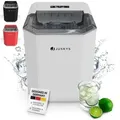 Juskys Eiswürfelmaschine IceOracle - Eiswürfel in wenigen Minuten - 12 kg/Tag in 2 Größen - Weiß - Weiß