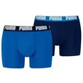 Puma 2P Men Everyday Basic Boxer Schwarz/Blau Baumwolle Large Herren