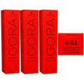 Schwarzkopf Igora Royal 3 x 60 ml 6-63 dunkelblond schoko matt Haarfarbe Cremefa