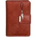 Money Maker Echtleder Damen Portemonnaie RFID Schutz chianti rust 9x3x13 OPJ701O