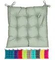 JACK Outdoor Stuhlkissen 38x38cm Lounge Kissen Auflage Wasserfest Sitzkissen Garten Lotus Effekt, Farbe:Oliv