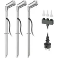 ledscom.de LED Gartenstrahler Spico mit Erdspieß für außen IP44 je 105lm warm-weiß 3er Set