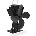 Relaxdays Ofenventilator Aluminium Schwarz Ohne Strom 21 cm x 19 cm x 12 cm 570 g