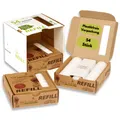 Candelo 54er Set Eco Refill Teelichter –  Weiße Kerzen Wachsrohlinge ohne Hülle