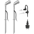 ledscom.de LED Gartenstrahler Spico mit Erdspieß für außen IP44 je 105lm warm-weiß 2er Set