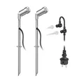 ledscom.de LED Gartenstrahler Spico mit Erdspieß für außen IP44 je 105lm warm-weiß 2er Set