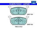 Bremsbelagsatz, Scheibenbremse ATE Ceramic ATE 13.0470-7335.2
