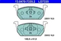 Bremsbelagsatz, Scheibenbremse ATE 13.0470-7335.2 VW TAIGO (CS1) 1 2021-2024