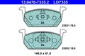 Bremsbelagsatz Scheibenbremse ATE Ceramic 13.0470-7335.2 für VW POLO 6 AW1 BZ1 4