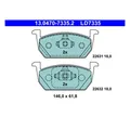 ATE 13.0470-7335.2 Bremsbeläge Bremsklötze Vorne für VW Polo Audi A1 Seat Skoda