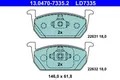 ATE BREMSBELÄGE SEAT IBIZA KJ1 KJG LEON 5F8 5F1 5F5 VW POLO SKODA AUDI A1 GBH