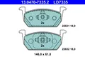 ATE 13.0470-7335.2 Bremsbelagsatz, Scheibenbremse für AUDI,SEAT,SKODA,VW