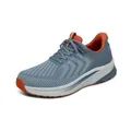 Orthofeet Herren Orthopädischer Tilos Hands-Free Slip-in Sneakers – Blau/Orange, Größe 45