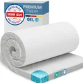 ELONEO Gel Topper 100x200cm, Matratzentopper aus 5 cm hohem Gel-Memory- Schaum, atmungsaktiver 3D-Netz Bezug, Bequeme Matratzenauflage für Bett und Boxspringbett inkl. Eckschlaufen