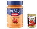 3x Barilla Pesto alla Calabrese Glutenfreie Pasta-Sauce 190g+Italian Polpa 400g