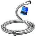 1,7 M Langer, Flexibler Duschschlauch – Edelstahl-duschschlauch, Verdreh- Und Knickfest, Auslaufsicher, Universeller G1/2", Robuster Ersatz Mit Messinganschlüssen Und -dichtungen, Chrom/silber