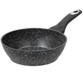 RESTO 93060 tiefe Pfanne 20 cm - Induktion aus hochwertigem geschmiedetem Aluminium - Bratpfanne mit Marmor-Antihaftbeschichtung 4-lagig für alle Herdarten geeignet