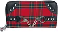 Banned Alternative Red Tartan Wallet Frauen Geldbörse schwarz/rot
