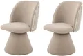 HELA Esszimmerstuhl BARI I Drehstuhl (Set, 2 St), 360° drehbar, Polsterfuß, Materialkombi, Außen Felloptik Innen Velvet
