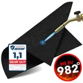 EVOCAMP Feuerfeste Unterlage - Hitzeschutzmatte hitzebeständig bis 982 °C - Lötmatte als feuerfeste Matte für sicheren Brandschutz - Brandschutzmatte als ideale Feuerschutzmatte (30cm x 30cm)