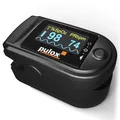 Pulsoximeter Pulox PO-200A Solo mit Alarm und Pulston in Schwarz für die Messung von Puls, Sauerstoffsättigung und PI am Finger