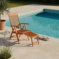Gartenklappsessel in Naturfarbe 'Comodoro'