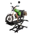 TRUTZHOLM Motorradhebebühne hydraulisch 360 kg Breite 47 cm kleine Montagebühne Heber Motoradlift Scherenheber Hubständer Motorrad Hebebühne für kleine Motorräder und Mopeds (Schwarz)