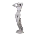 gartendekoparadies.de Statue der Erotischen Venus, Steinfigur aus Steinguss, Grau, Frostsicher für Außenbereich, H. 79 cm, 16 kg