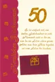 50. Geburtstag - Glückwunschkarte im Format 11,5 x 17 cm mit Briefumschlag
