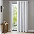 Deconovo Verdunkelungsvorhang Blickdichter Vorhang mit Ösen Gardinen Wohnzimmer 1 Stück, Verdunkelung Lärmschutz Thermogardine Dicke Vorhänge Kälteschutz grau|silberfarben|weiß 132 cm x 214 cm