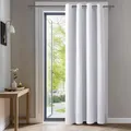 Deconovo Verdunkelungsgardinen mit Ösen Raumteiler Vorhang Blickdichte Vorhänge Wohnzimmer Dicke Thermogardine Kälteschutz Warm Hitzeschutz, 214x132 cm(HöhexBreite), Silber Grau, 1 Stück