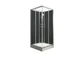 Schulte Komplettdusche Korfu II, BxT: 89x89 cm, 5 mm Sicherheitsglas, Komplett-Set, inkl. Duschwanne (13,5 cm hoch), Eckdusche, Schiebetür